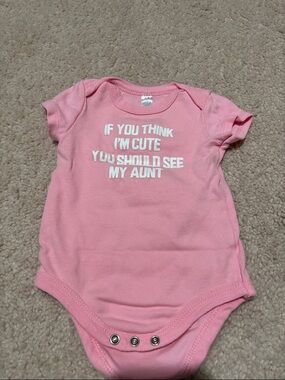 Baby Essentials Pink Bodysuit with White Slogan